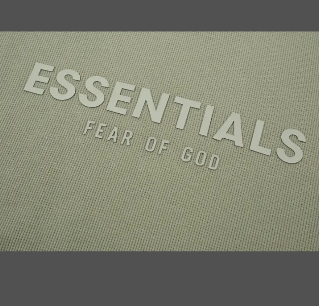 FEAR OF GOD ESSENTIALS FOG LOGO Waffle Polo Shirt Plum Purple Mist Haze Blue Brown Black Elephant White Lemon Yellow Beach Yellow S-XL