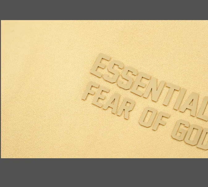 FEAR OF GOD ESSENTIALS FOG LOGO Letter Drawstring Pants Plum Purple Mist Haze Blue Brown Black Elephant White Lemon Yellow Beach Yellow S-XL