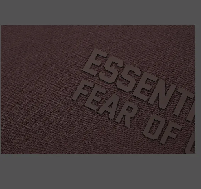 FEAR OF GOD ESSENTIALS FOG LOGO letter raglan sleeve round neck sweatshirt plum purple haze blue brown black elephant white lemon yellow beach yellow S-XL