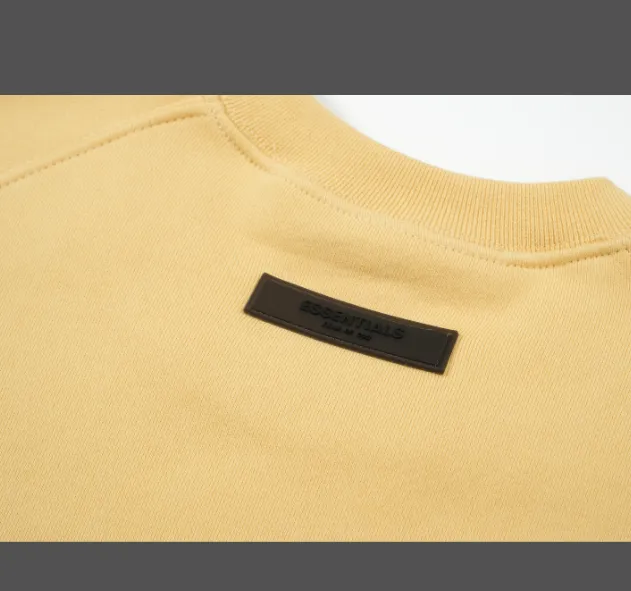 FEAR OF GOD ESSENTIALS FOG LOGO letter raglan sleeve round neck sweatshirt plum purple haze blue brown black elephant white lemon yellow beach yellow S-XL