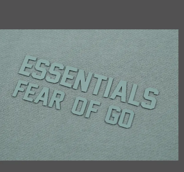 FEAR OF GOD ESSENTIALS FOG LOGO letter raglan sleeve round neck sweatshirt plum purple haze blue brown black elephant white lemon yellow beach yellow S-XL