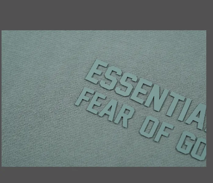 FEAR OF GOD ESSENTIALS FOG LOGO letter raglan sleeve round neck sweatshirt plum purple haze blue brown black elephant white lemon yellow beach yellow S-XL