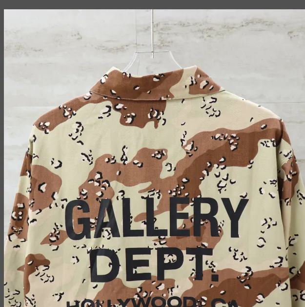 GALLERY DEPT new 23ss desert camouflage slogan printed zipper double-layer jacket jacket