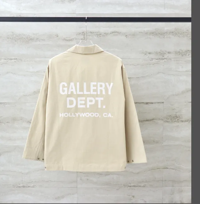 GALLERY DEPT New 23FW Slogan Printed Letter Zipper Coat Set