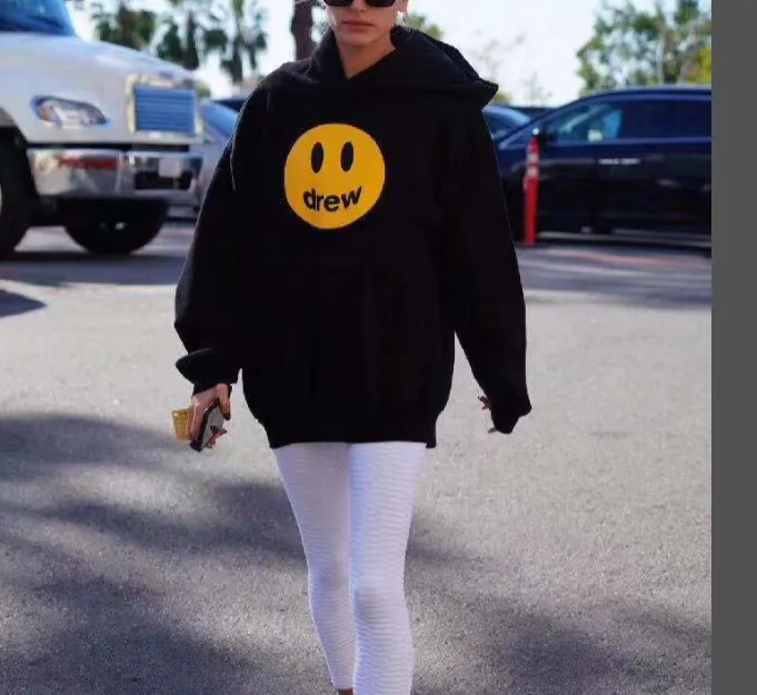 dress house 21ss Mascot Hoodie Bieber same style smiling face with plush hooded sweatshirt orange blue black white yellow S M L XL