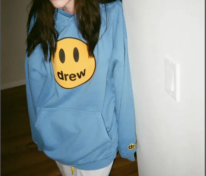 dress house 21ss Mascot Hoodie Bieber same style smiling face with plush hooded sweatshirt orange blue black white yellow S M L XL