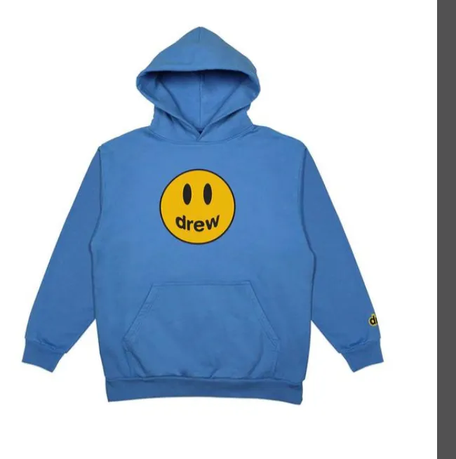 dress house 21ss Mascot Hoodie Bieber same style smiling face with plush hooded sweatshirt orange blue black white yellow S M L XL