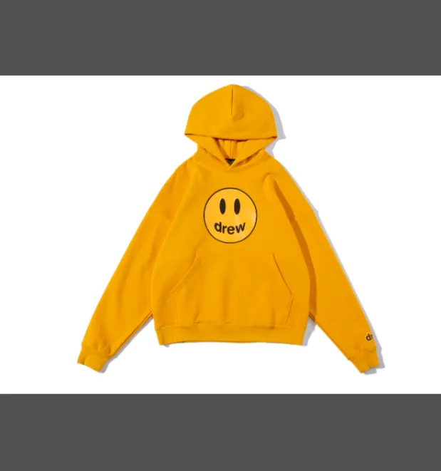 dress house 21ss Mascot Hoodie Bieber same style smiling face with plush hooded sweatshirt orange blue black white yellow S M L XL