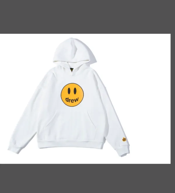 dress house 21ss Mascot Hoodie Bieber same style smiling face with plush hooded sweatshirt orange blue black white yellow S M L XL