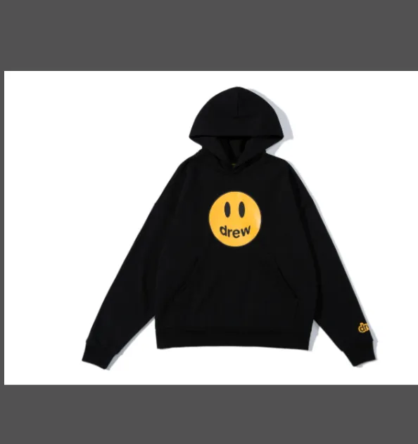 dress house 21ss Mascot Hoodie Bieber same style smiling face with plush hooded sweatshirt orange blue black white yellow S M L XL