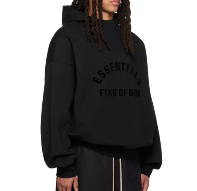 FEAR OF GOD ESSENTIALS FOG New Series Hoodie Black Black S-XL