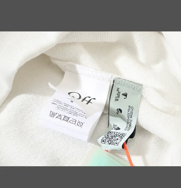 OFF-WHITE new minimalist OFF letter printed round neck looped hoodie