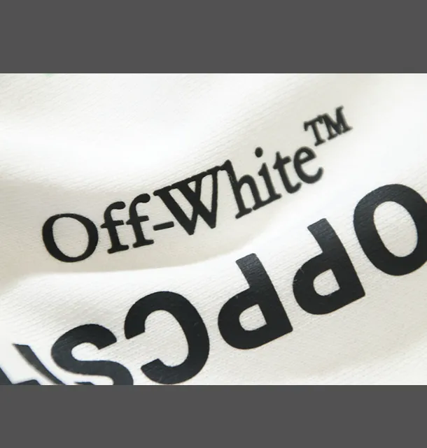 OFF-WHITE new minimalist letter printed pullover hoodie with looped fabric sweatshirt