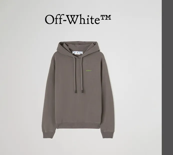 OFF-WHITE new diagonal gradient arrow print pullover hoodie with looped fabric sweatshirt