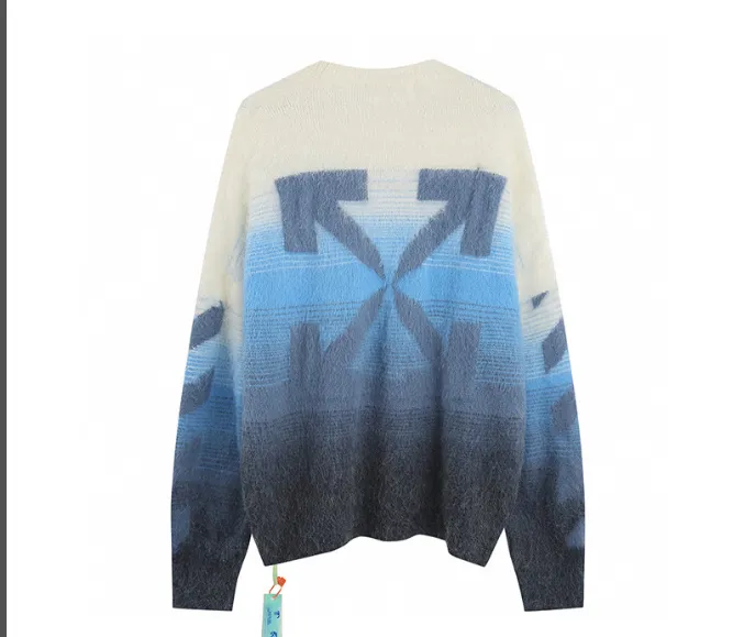 Off white mohair sweater round neck unisex loose fit