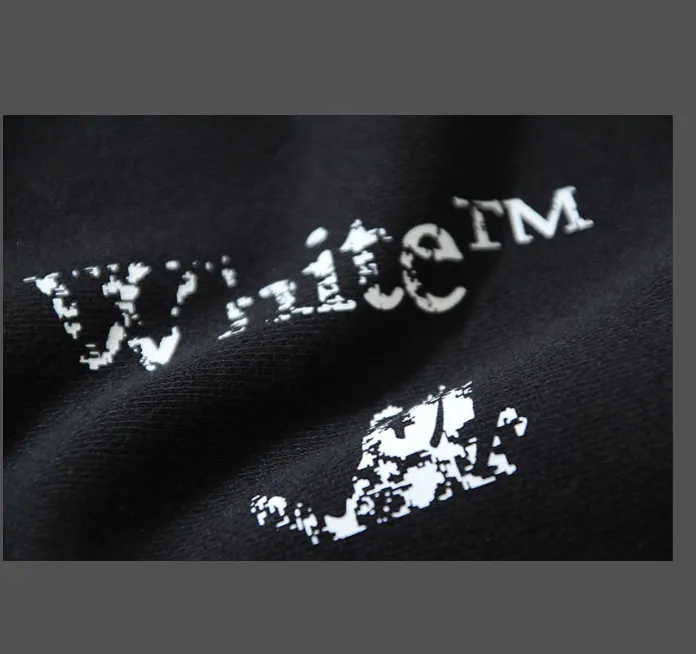 OFF-WHITE New Blurred Vintage OFF Letter Printed Round Neck Woolen Hoodie