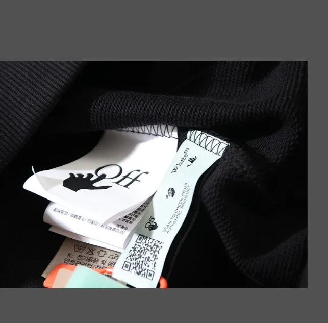 OFF-WHITE new snowflake arrow printed hoodie with looped fabric