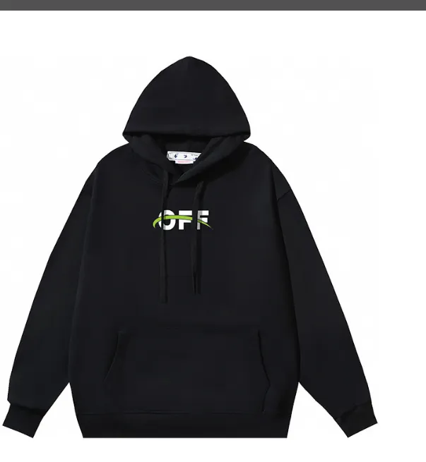 OFF-WHITE new OFF excavator letter printed hoodie looped fabric