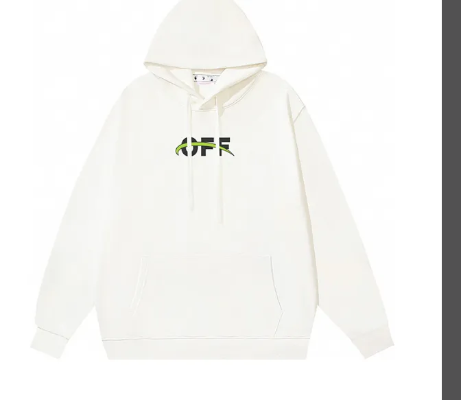 OFF-WHITE new OFF excavator letter printed hoodie looped fabric