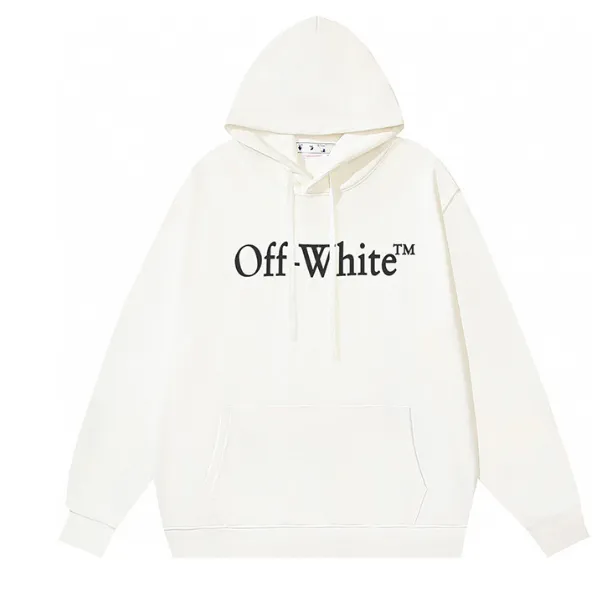 OFF-WHITE new minimalist basic letter printed hoodie with looped fabric