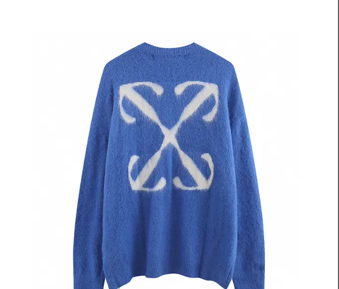 OFF-WHITE new mohair sweater arrow round neck unisex