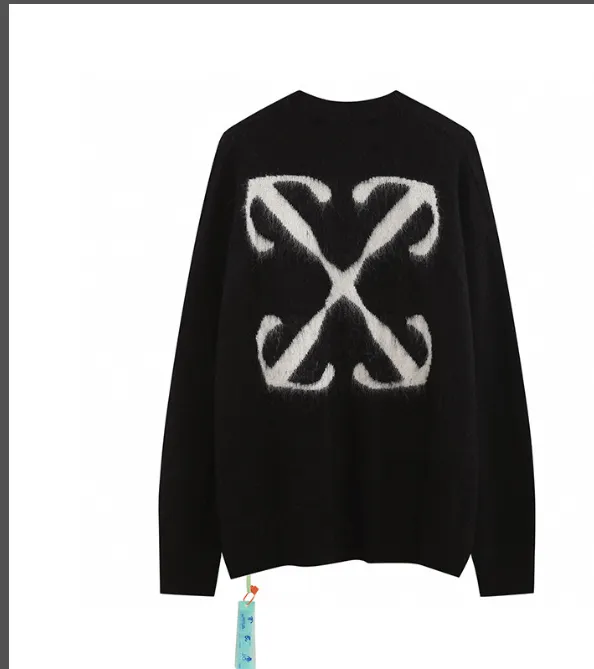 OFF-WHITE new mohair sweater arrow round neck unisex