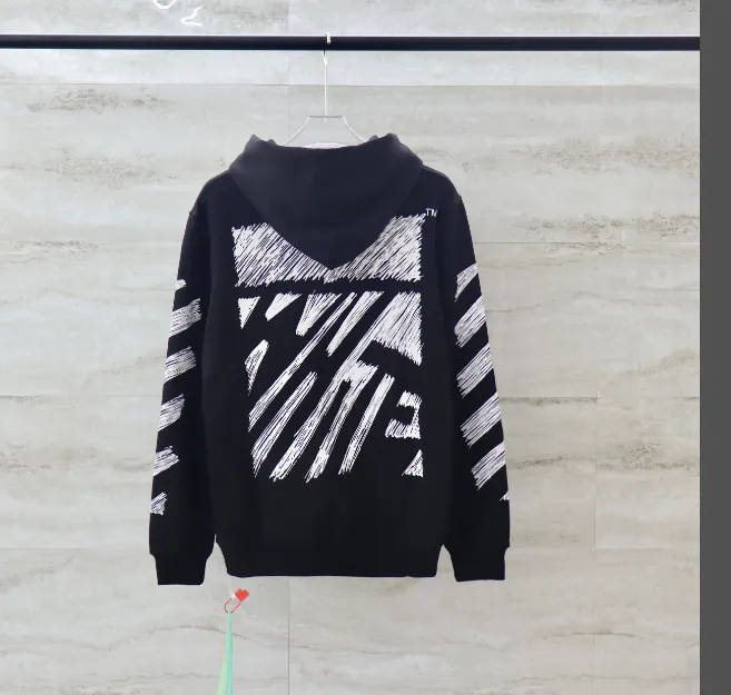 OFF-WHITE New Sketch Speed Belt Printed Hoodie with looped fabric