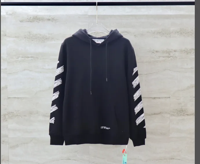 OFF-WHITE New Sketch Speed Belt Printed Hoodie with looped fabric