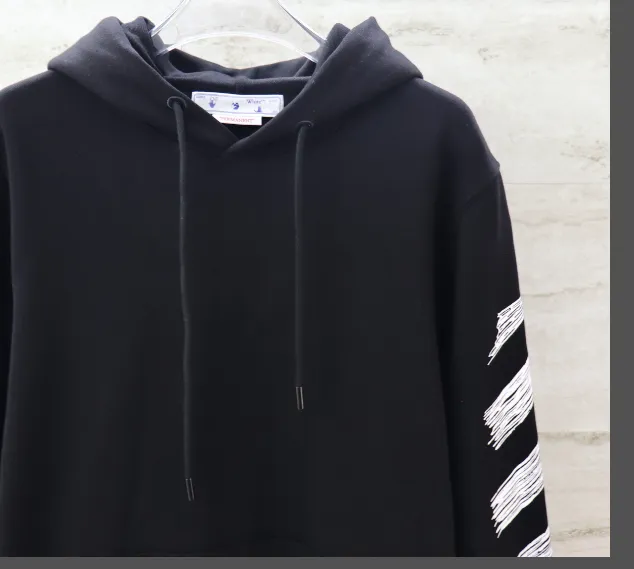 OFF-WHITE New Sketch Speed Belt Printed Hoodie with looped fabric