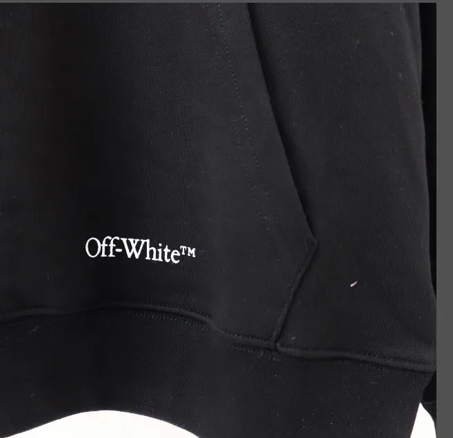 OFF-WHITE New Sketch Speed Belt Printed Hoodie with looped fabric