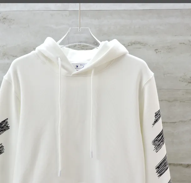 OFF-WHITE New Sketch Speed Belt Printed Hoodie with looped fabric