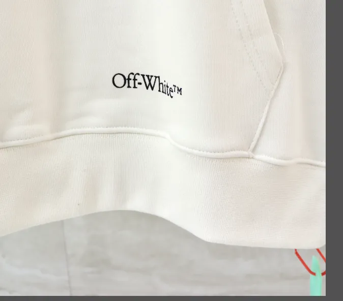 OFF-WHITE New Sketch Speed Belt Printed Hoodie with looped fabric