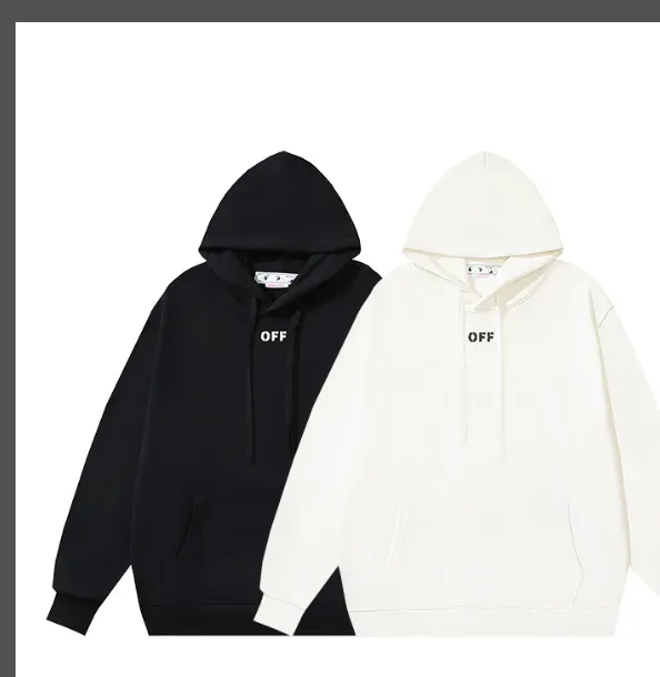 OFF-WHITE new minimalist OFF letter printed hoodie with looped sweatshirt