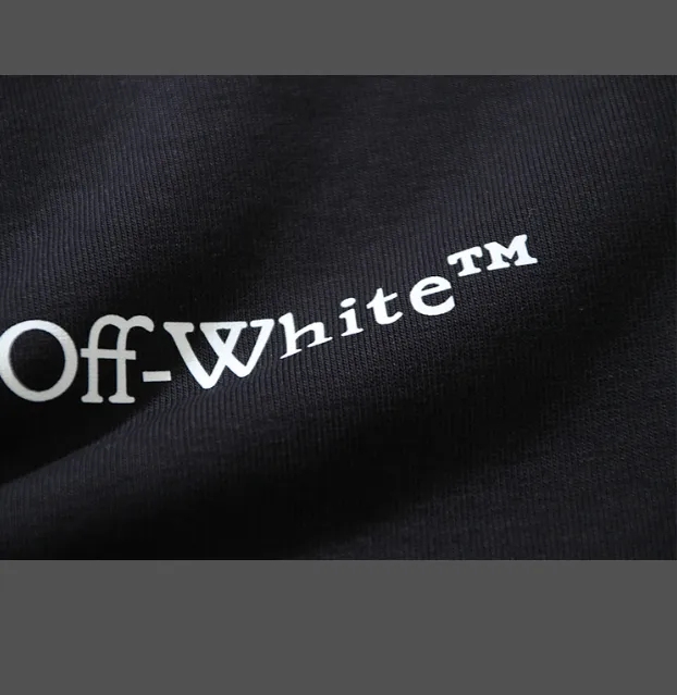 OFF-WHITE new sketch speed bump printed round neck looped fabric