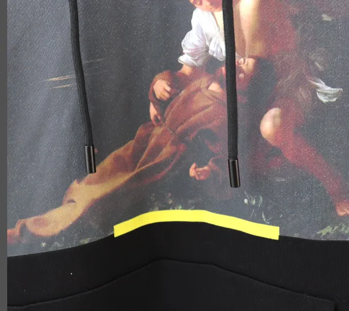 OFF-WHITE New Religious Angel Printed Hooded Hoodie