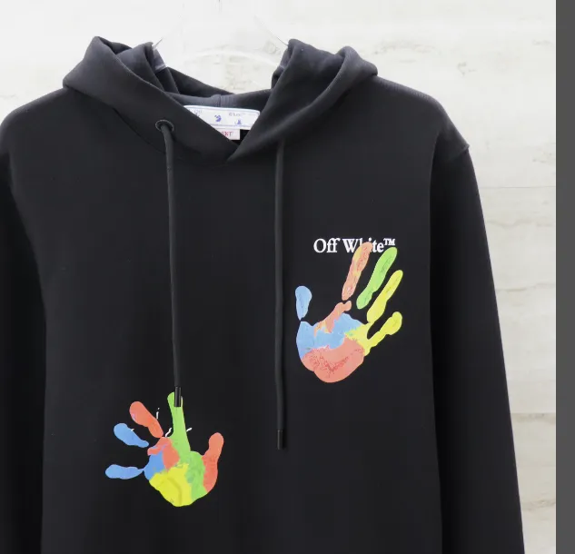 OFF-WHITE new color palm print hooded sweatshirt