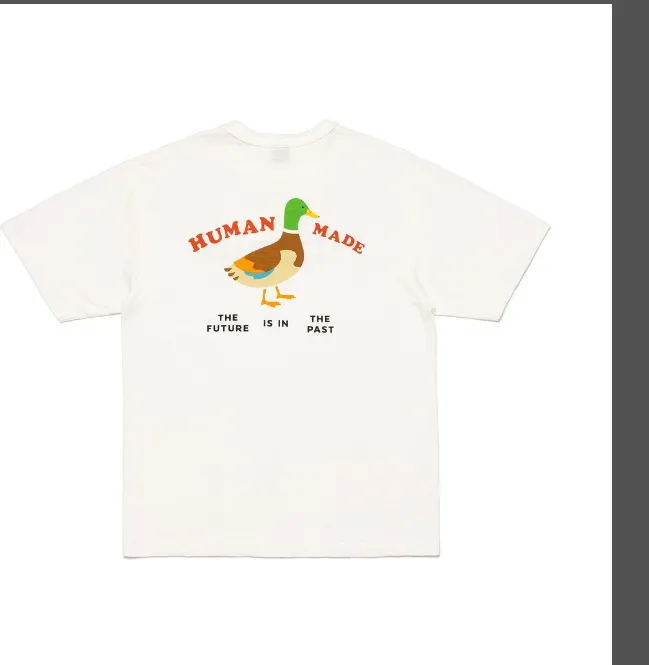 HUMAN MADE FW23 GRAPH T-SHIRT Autumn Winter Collection Duck Letter Printed Bamboo Cotton Cylinder Short Sleeve T-shirt