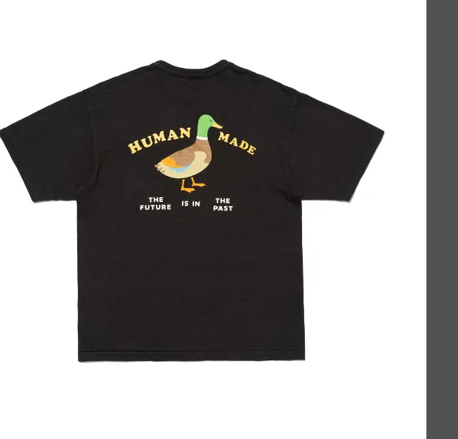 HUMAN MADE FW23 GRAPH T-SHIRT Autumn Winter Collection Duck Letter Printed Bamboo Cotton Cylinder Short Sleeve T-shirt