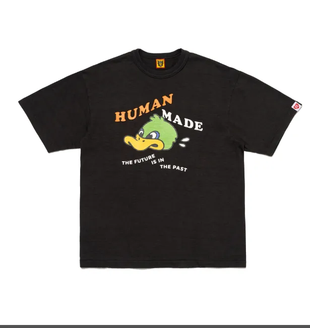 HUMAN MADE FW23 GRAPH T-SHIRT Autumn Winter Series Big Head Duck Letter Printed Bamboo Cotton Cylinder Short Sleeve T-shirt