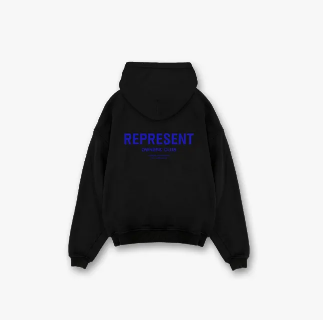 REPRESENT OWNERS CLUB HOODIE Retro American Vintage Classic English Logo Reflective Printed Pattern Hoodie S M L XL