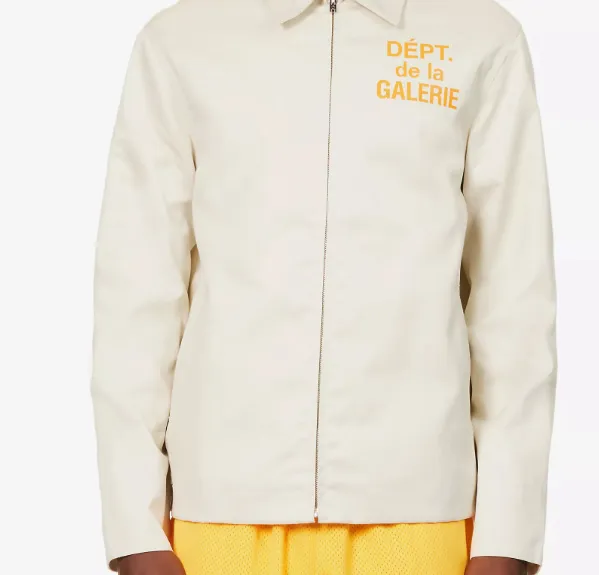 GALLERY DEPT. MONTECITO FRENCH LOGO JACKET Retro French Slogan Printed Coach Zipper Jacket Coat Apricot S M L XL