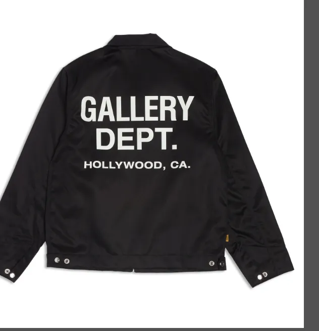 Gallery Dept. LOGO Coach Jacket with English letter printing basic Kahart base plate coach jacket black S M L XL