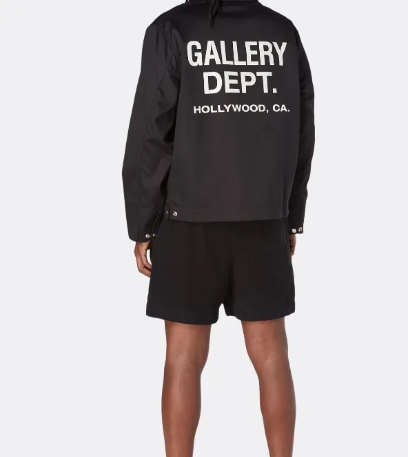 Gallery Dept. LOGO Coach Jacket with English letter printing basic Kahart base plate coach jacket black S M L XL