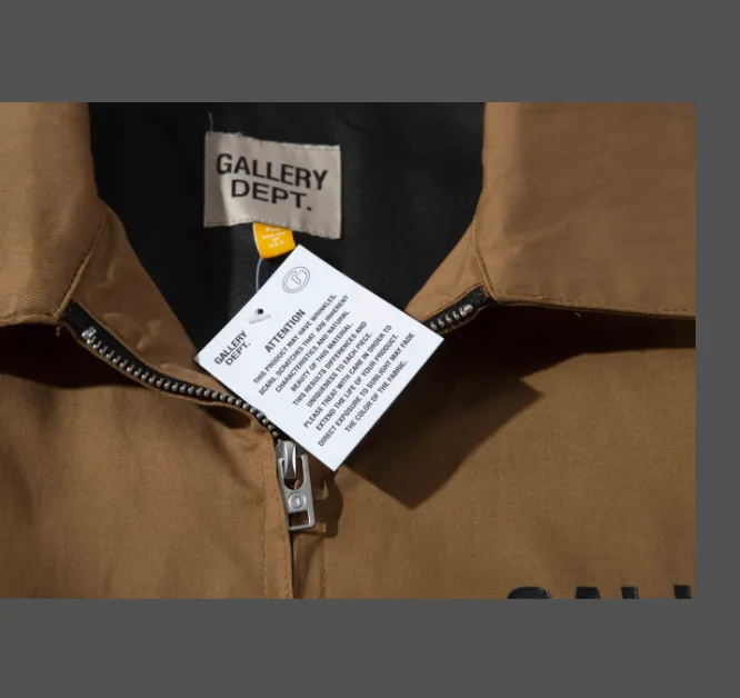 Gallery Dept. LOGO Coach Jacket with English letter printing basic Kahart base plate coach jacket black S M L XL