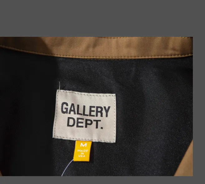 Gallery Dept. LOGO Coach Jacket with English letter printing basic Kahart base plate coach jacket black S M L XL