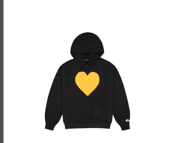 Drew HOUSE FW23 LOVE HOODIE Love Embroidered Letter Printed Velvet Hoodie Black S M L XL