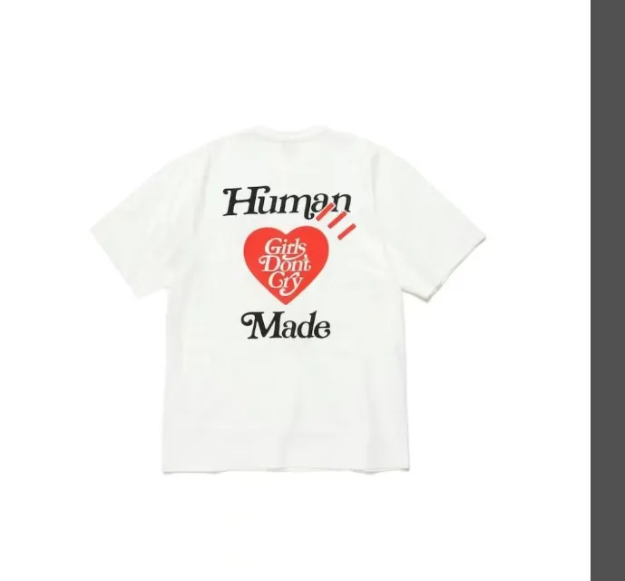 HUMAN MADE Alphabet Love Printed Round Neck Bamboo Cotton Short Sleeve T-shirt White S M L XL