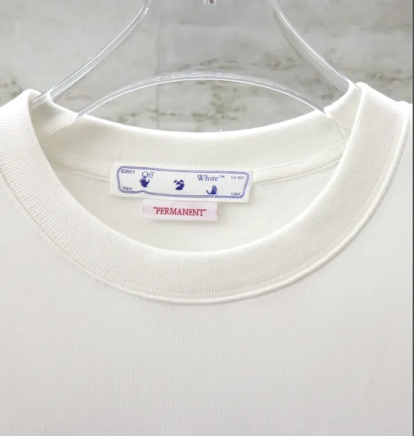 OFFWHITE New Alien 👽 Embroidered Arrow Star ⭐ Round neck looped hoodie