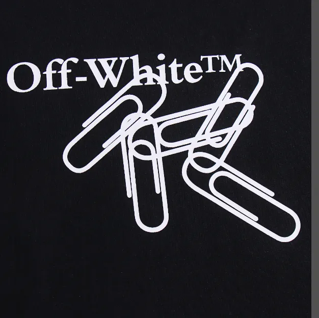 OFFWHITE new 2024 minimalist paper clip 📎 Arrow print pattern short sleeved shirt