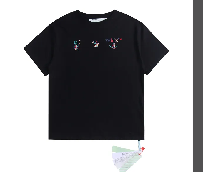 OFF-WHITE New 2024 Retro Color Thread Ball 🧶 Printed pattern short sleeved shirt